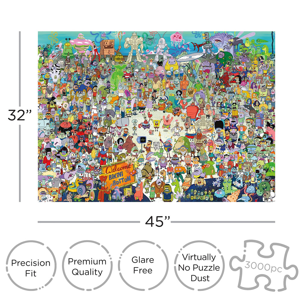 AQUARIUS SpongeBob puzzle assembled view—ideal centerpiece after completing the scene.