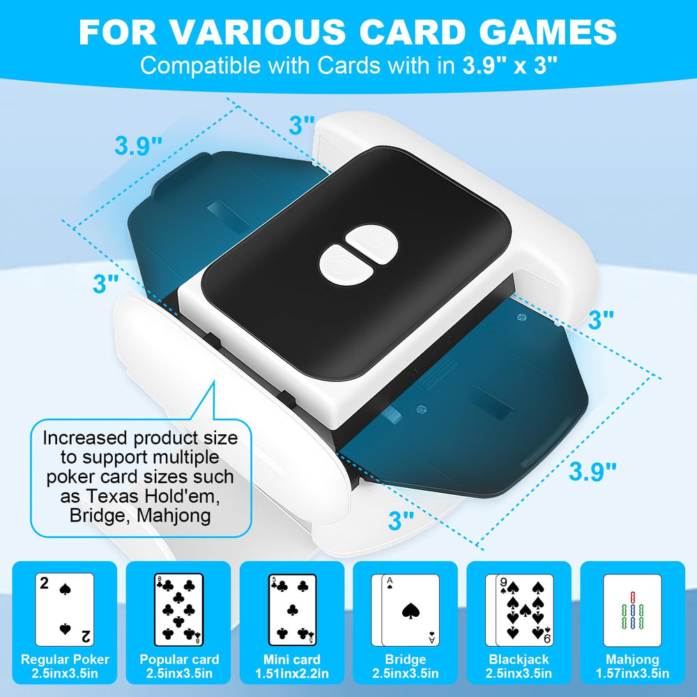 Aquota Card Shuffler charging port view highlights quick recharge capability