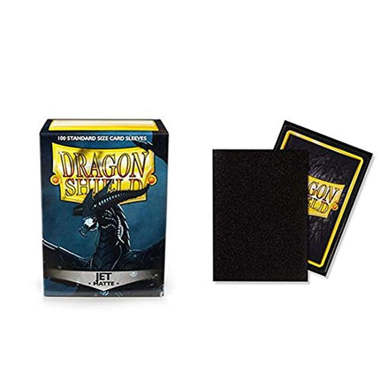 Arcane Tinmen Dragon Shield Jet Matte box front protecting cards with premium aesthetics