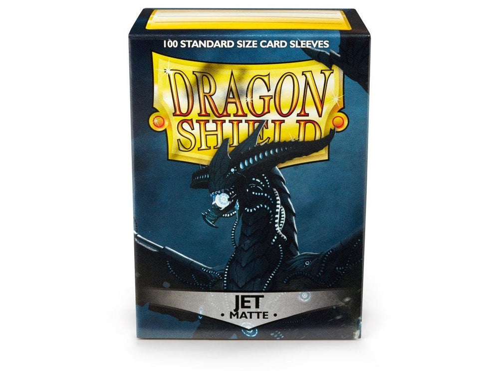 Arcane Tinmen Dragon Shield Jet Matte pack shows durable sleeves for frequent play