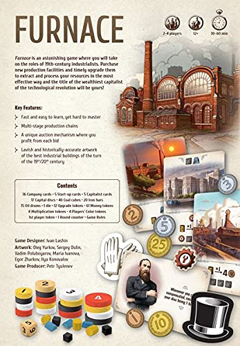 Arcane Wonders Furnace production-chains board emphasizing multi-stage gameplay.