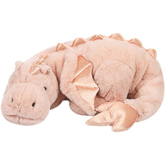 ARELUX pink dragon plush face close-up with soft embroidery and friendly expression.