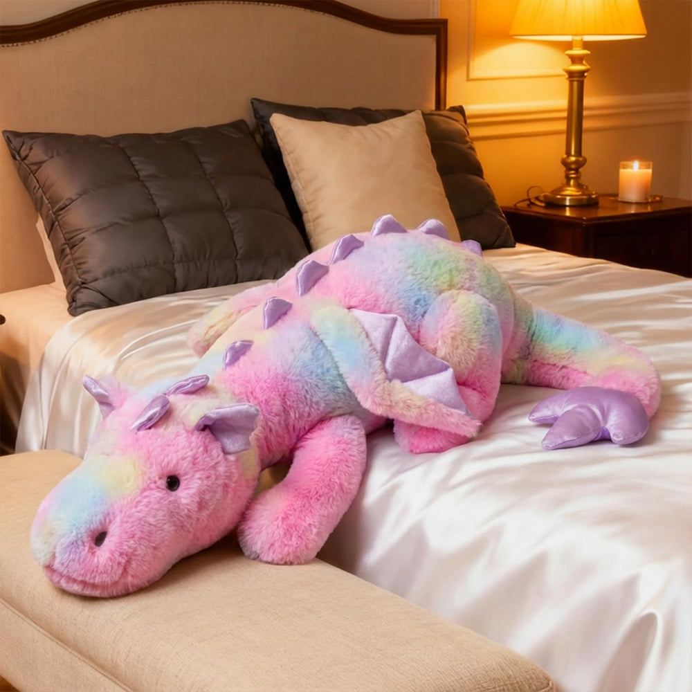 ARELUX pink dragon plush wings detail for decorative charm and hugs