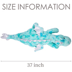 ARELUX Teal dragon plush comes in ready-to-gift packaging.