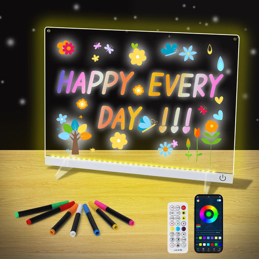 Argo Well acrylic LED memo shows vibrant 16M colors for eye-catching notes and art.