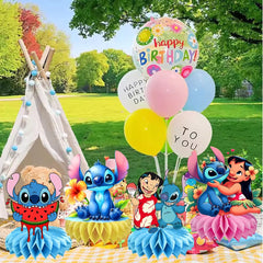 ARHAVI stitch centerpiece creates playful kids party scene on the table