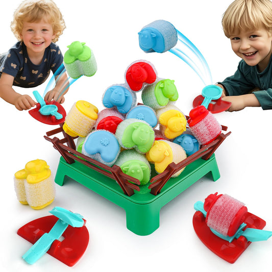 ARHEQI Heap-O-Sheep paddock with colorful sheep ready for family play.