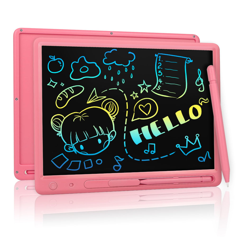 Aricvort LCD Writing Tablet 15-inch colorful doodle board for mess-free creativity on the go.