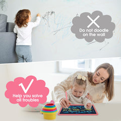 Lock and erase button helps keep drawings intact until you’re ready to clear.