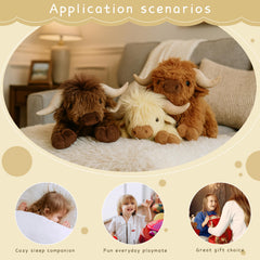 ARING PLUSH Highland Cow plush with cooling option for refreshing moments