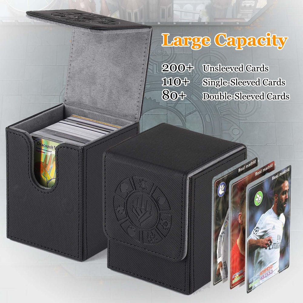 Arkeiliy deck box showing secure magnetic buckle closure.