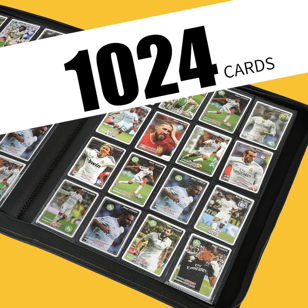 Soft, double-sided HD transparent pages keep cards visible and protected.