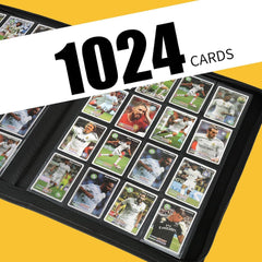 Soft, double-sided HD transparent pages keep cards visible and protected.