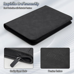 Arkeiliy trading card binder interior double-sided pages enable easy browsing and organization