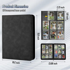 Arkeiliy trading card binder nine-pocket sleeves securely display each card
