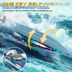 ARMEW RC boat waterproof hull prevents leaks during play