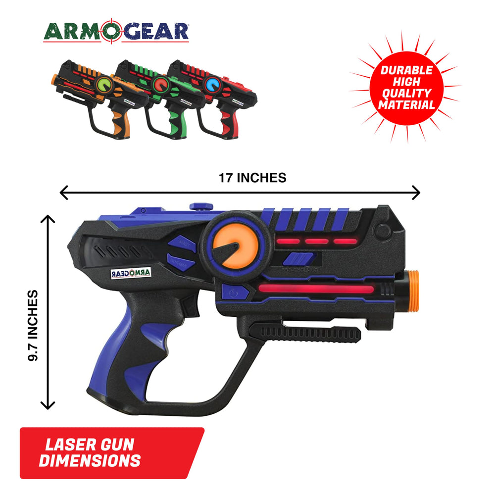 ArmoGear backyard laser tag arena with players competing.