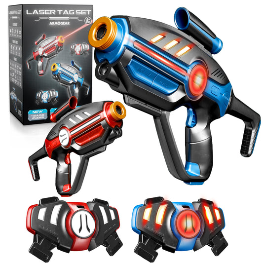 ArmoGear laser tag set guns enable fast, action-packed outdoor battles.