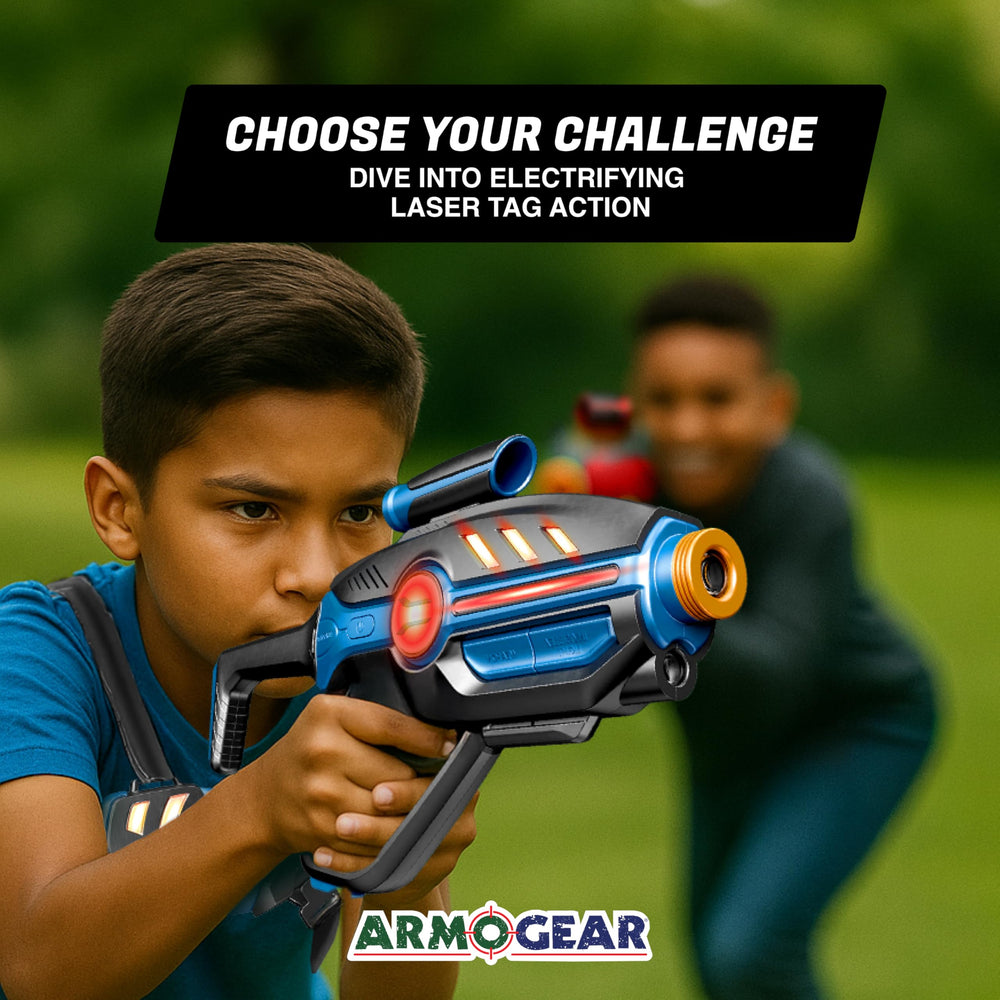 ArmoGear laser tag set vests designed for comfortable, synced teamwork.