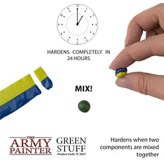 The Army Painter Green Stuff used to sculpt miniatures with detail