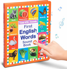Arnbz My First English Words Sound Book cover shows durable, kid-friendly learning at a glance.