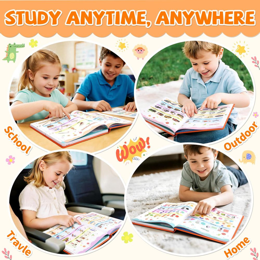 Arnbz My First English Words Sound Book native English audio delivers clear pronunciation cues for kids.