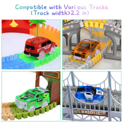 ARRAROWN Tracks Cars ambulance-red light-up car for rescue-themed play