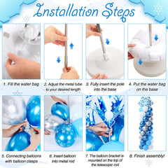 Arrowbash adjustable balloon stands show height flexibility.