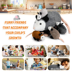 Arrowbash baby opossum plush 4, perfect gift for kids and opossum lovers.