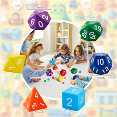 Arrowbash foam dice with clear printing for easy visibility and quick rolls.