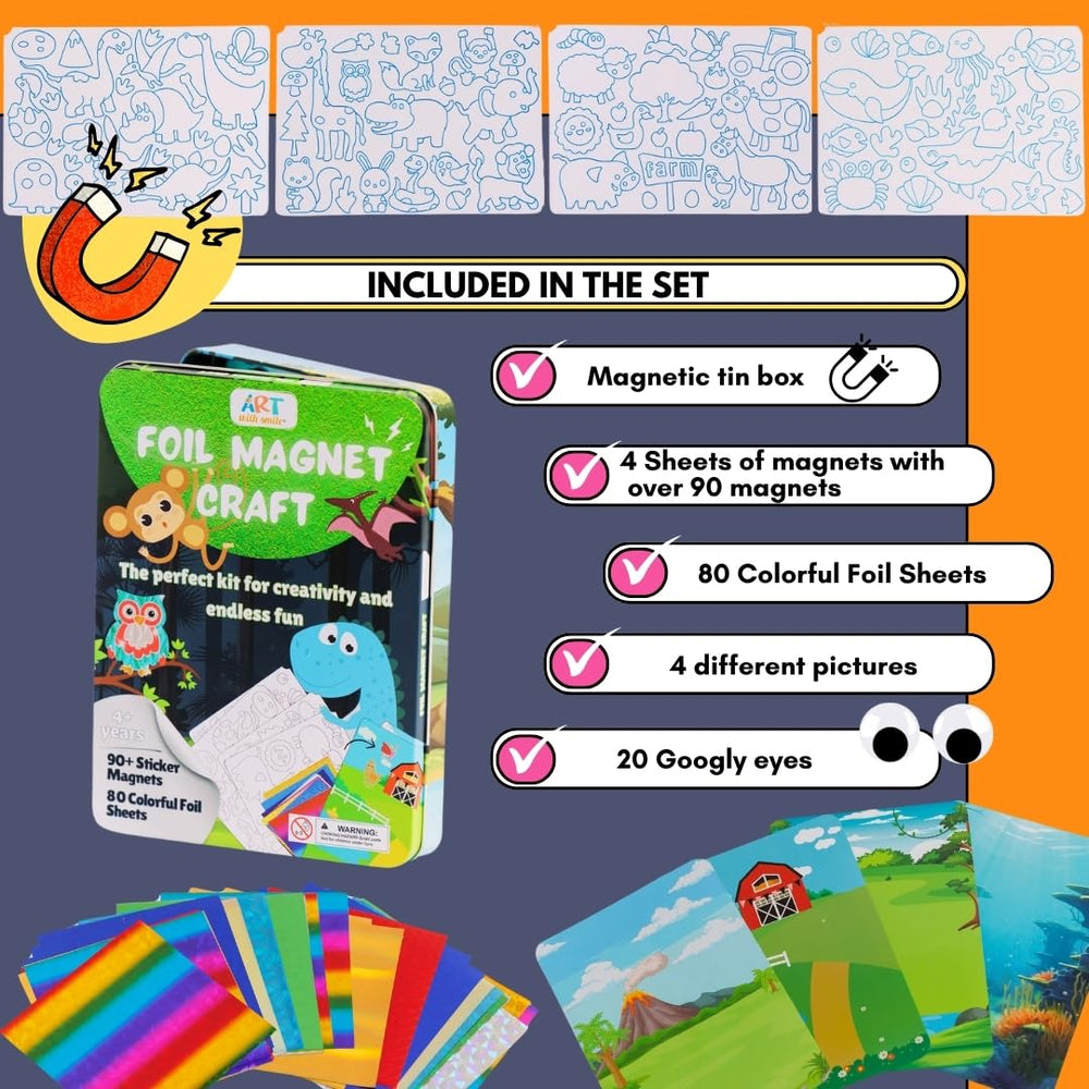 Art with Smile foil art kit foils and sheets for vibrant scenes.