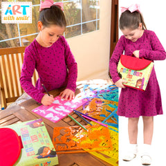 Art with Smile travel drawing board on the road supports creativity.