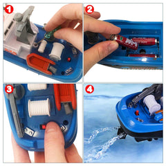 ArtCreativity Aquatic Research Vessel battery compartment helps quick setup for underwater missions.