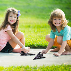 ArtCreativity aviation decor toppers using stealth bomber in cake design.