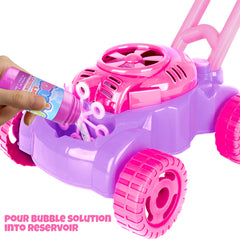 ArtCreativity Bubble Lawn Mower wheels and sounds provide interactive push play