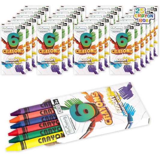 ArtCreativity bulk crayons packaging shows a 150-count set for classroom use.
