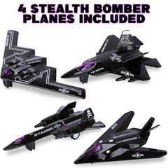 ArtCreativity stealth bomber jet, side view, ideal for imaginative adventures.