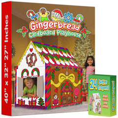 Holiday coloring moment with ArtCreativity gingerbread art activity