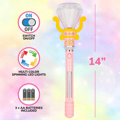 ArtCreativity light up spinning diamond princess wand bottom creates magical moments
