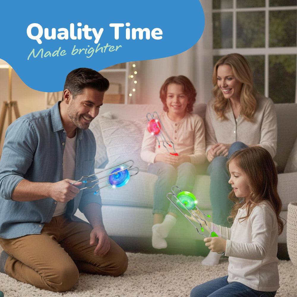 ArtCreativity battery-operated gyro wheels illuminate for portable play.