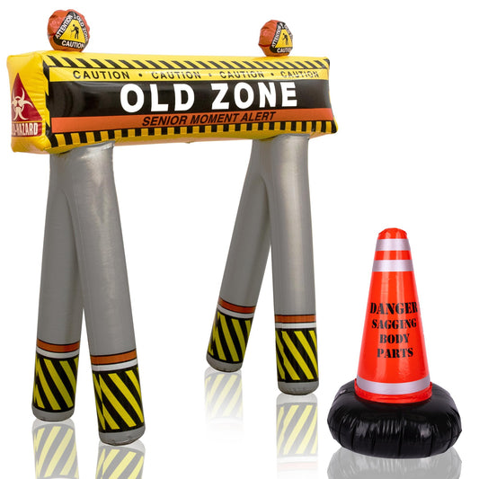 ArtCreativity Old Zone inflatable barricade for playful over-the-hill celebrations, 3ft tall