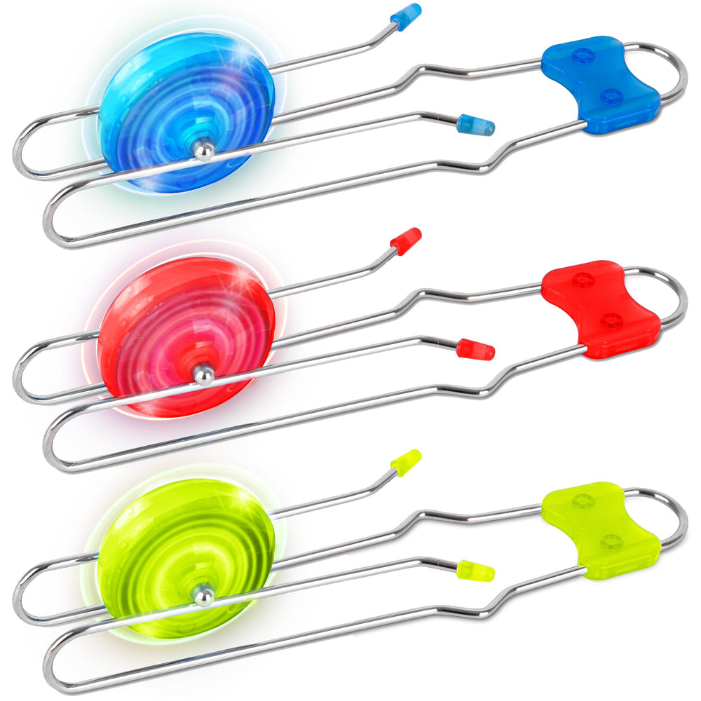 ArtCreativity Retro Light Up Gyro Wheels on rails for engaging play.