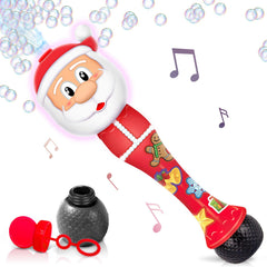 ArtCreativity Santa bubble wand assembly, ready for holiday play and bubbly fun.