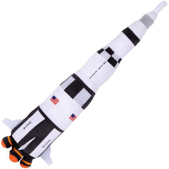 ArtCreativity Saturn Rocket plush, 18.5 inches tall, ideal for imaginative play.
