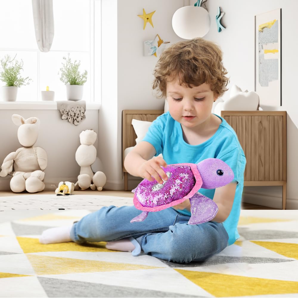 ArtCreativity sea turtle plush material offers cozy hugs