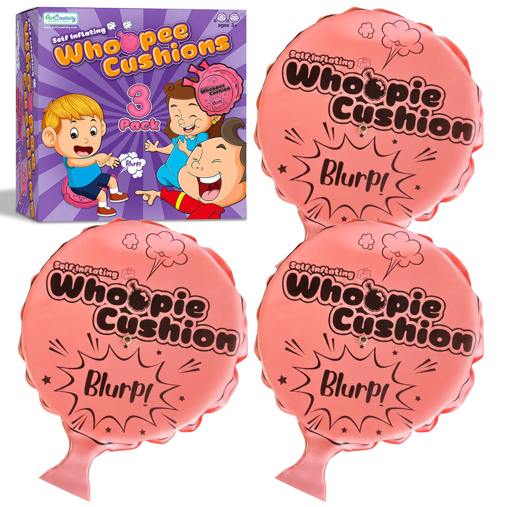 ArtCreativity self inflating whoopie cushion 3 pack sparks instant laughter at parties.