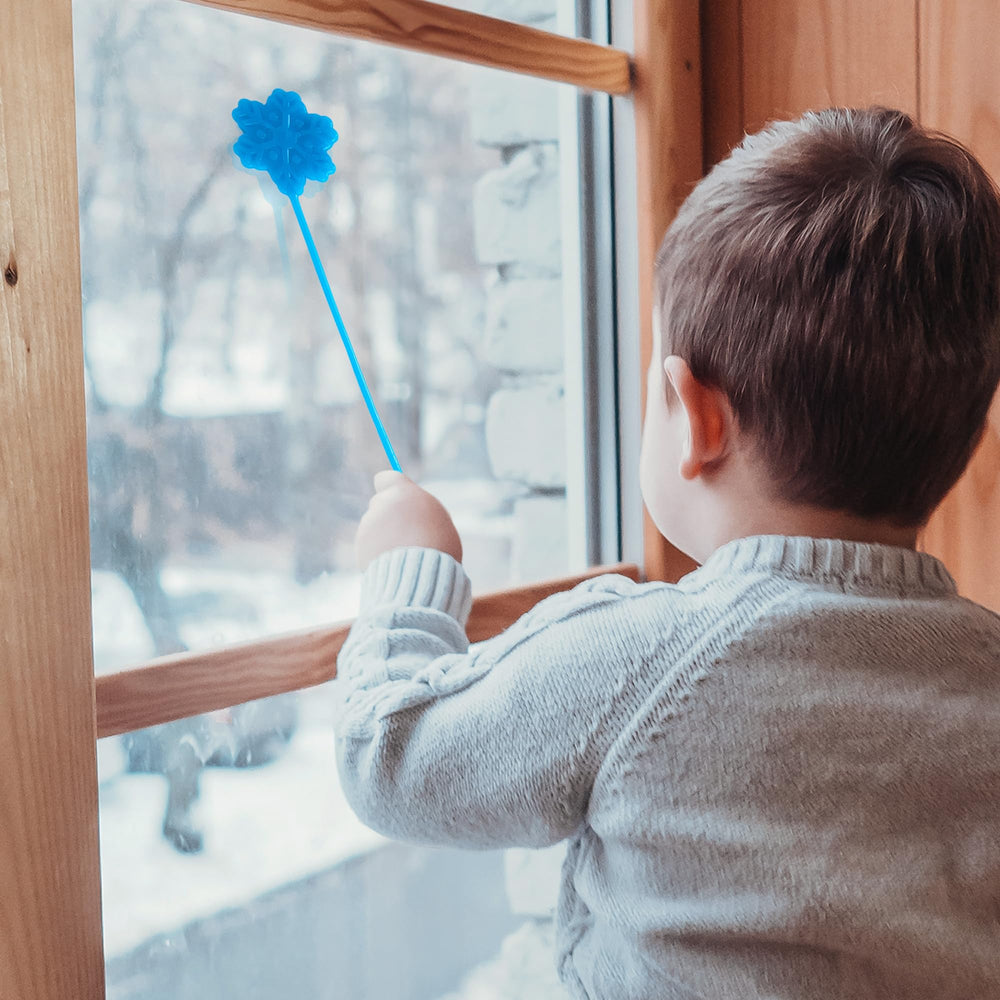 ArtCreativity snowflake stretchy toy in hand for tactile play