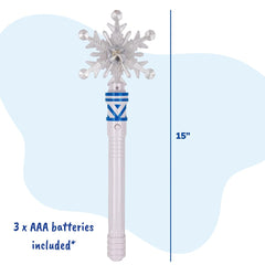 ArtCreativity Snowflake Wand showing four flashing modes for colorful, screen-free fun
