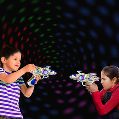 ArtCreativity Space Blaster arrives with batteries included for immediate fun.