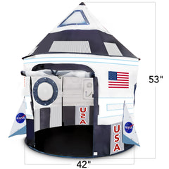 ArtCreativity space tent door roll up for easy access and airflow.